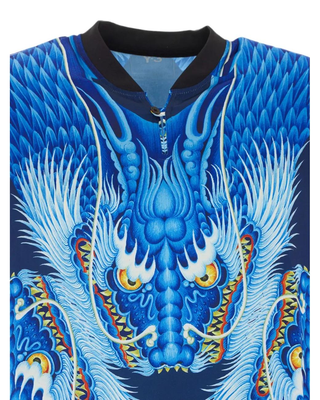 Y-3 Blue Satin Graphic Jersey for men