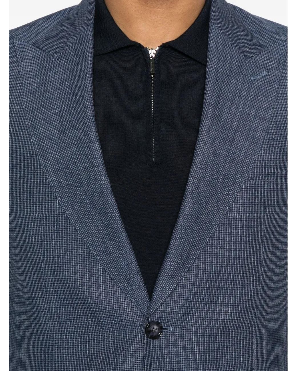 Drumohr Blue Wool Polo Shirt for men