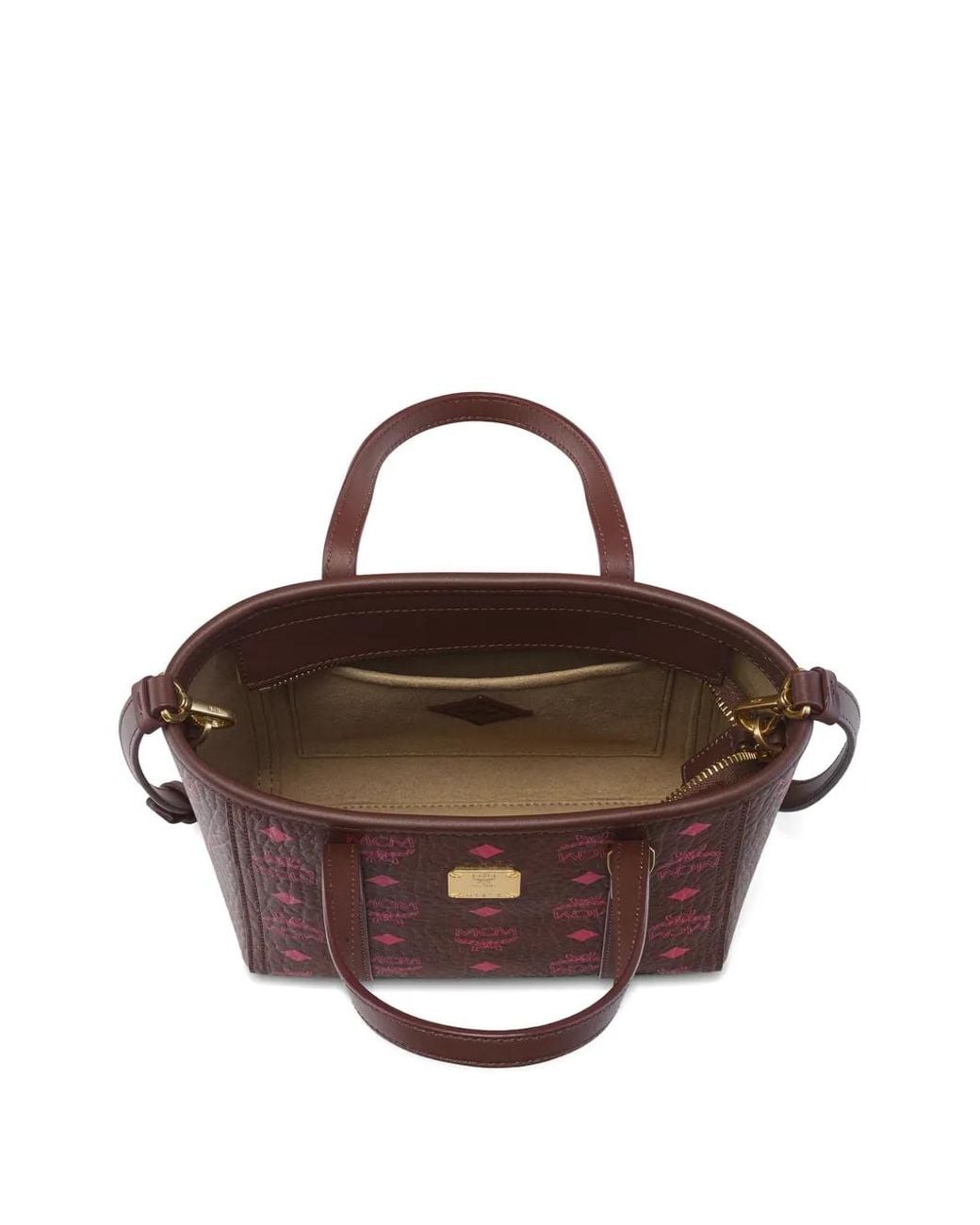 MCM Purple Toni Monogram-Print Mini Bag