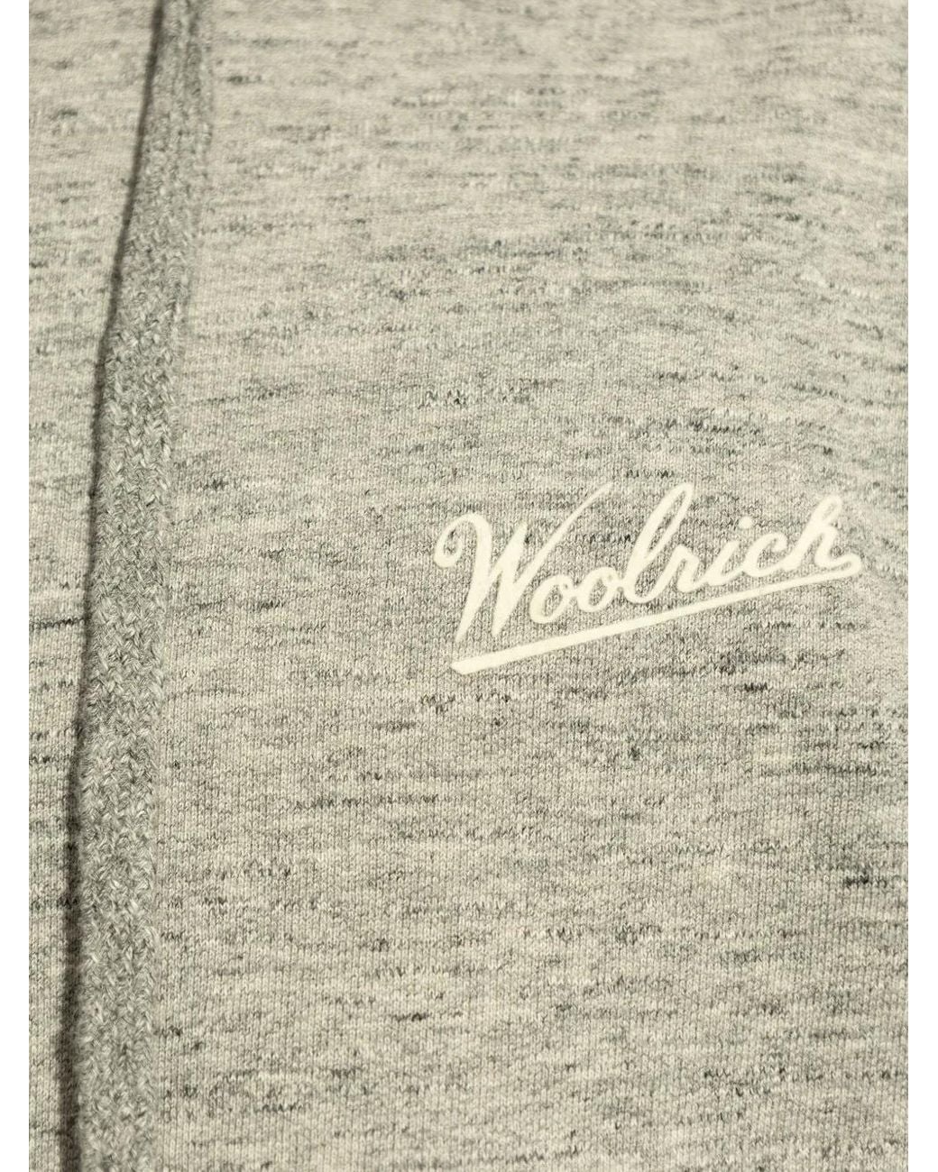 Woolrich White Logo-Print Hoodie for men