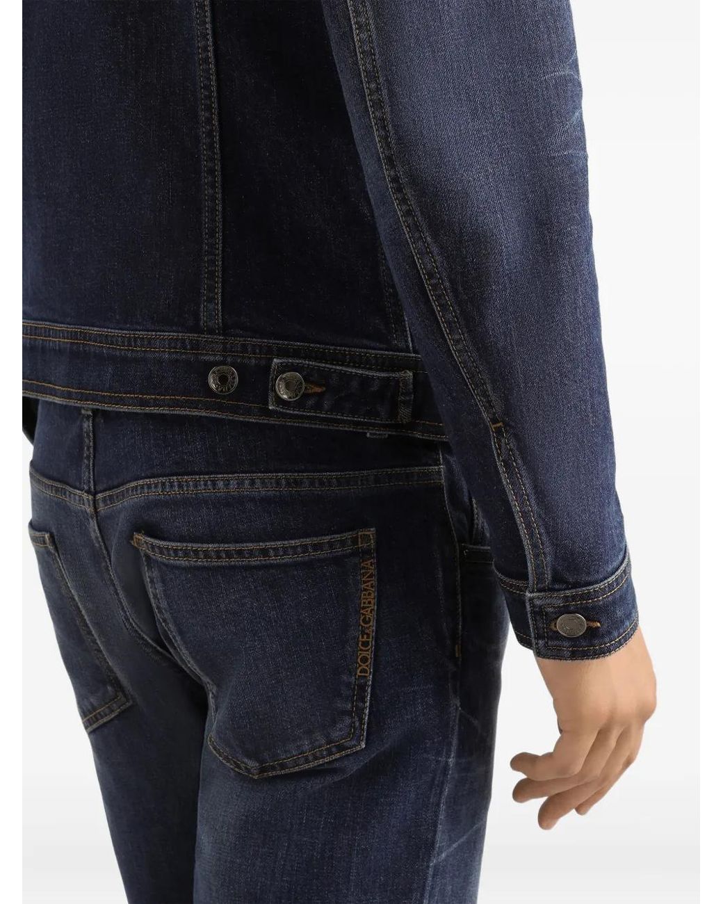 Dolce & Gabbana Jack Met Knoopsluiting in het Blue voor heren