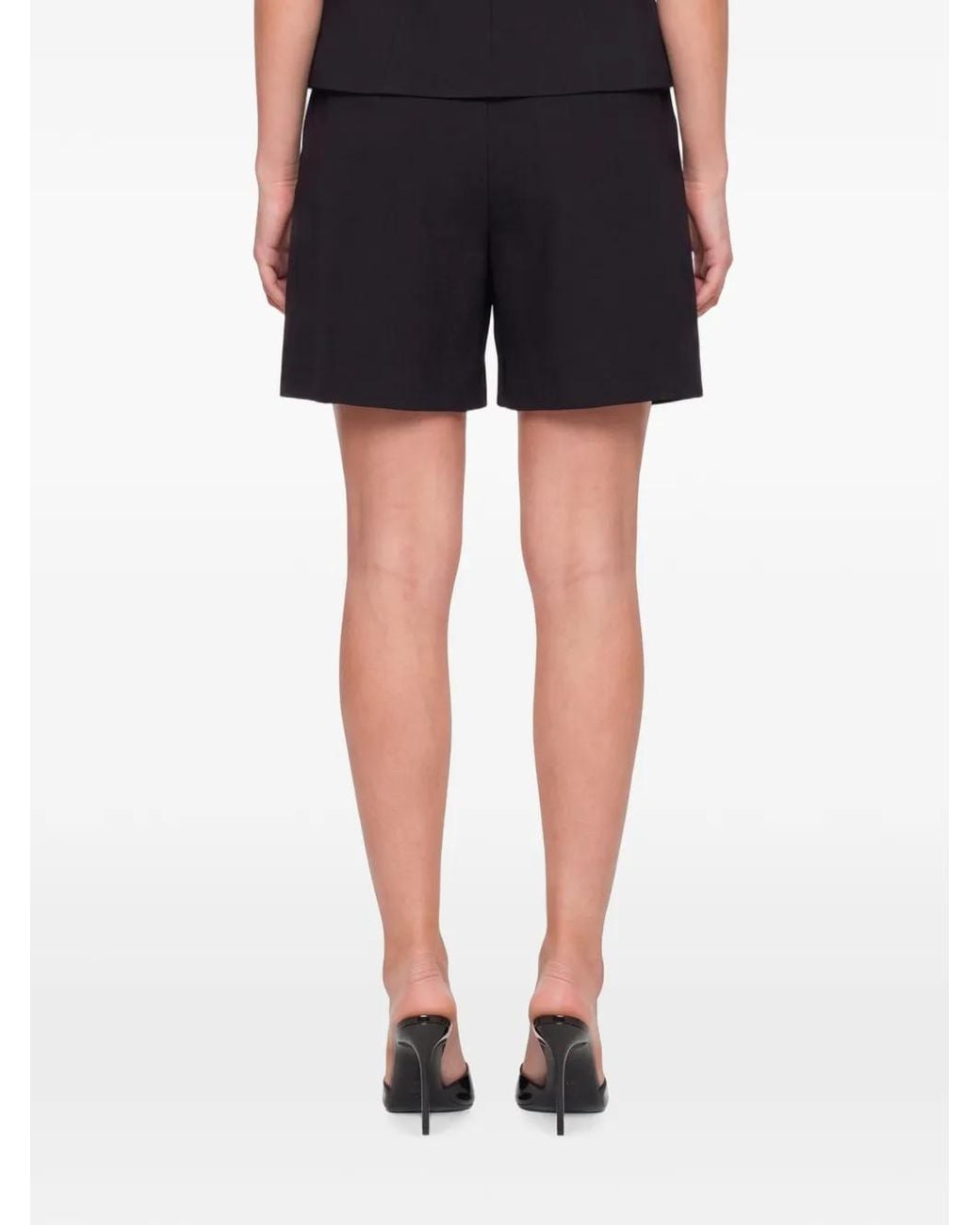 Alessandra Rich Black Short À Pinces