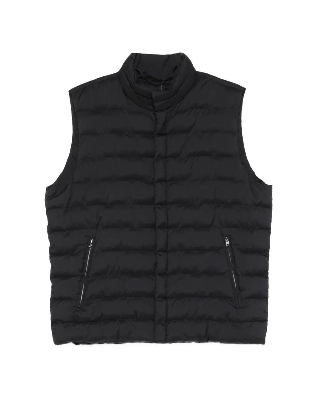 Herno Black Down Vest for men