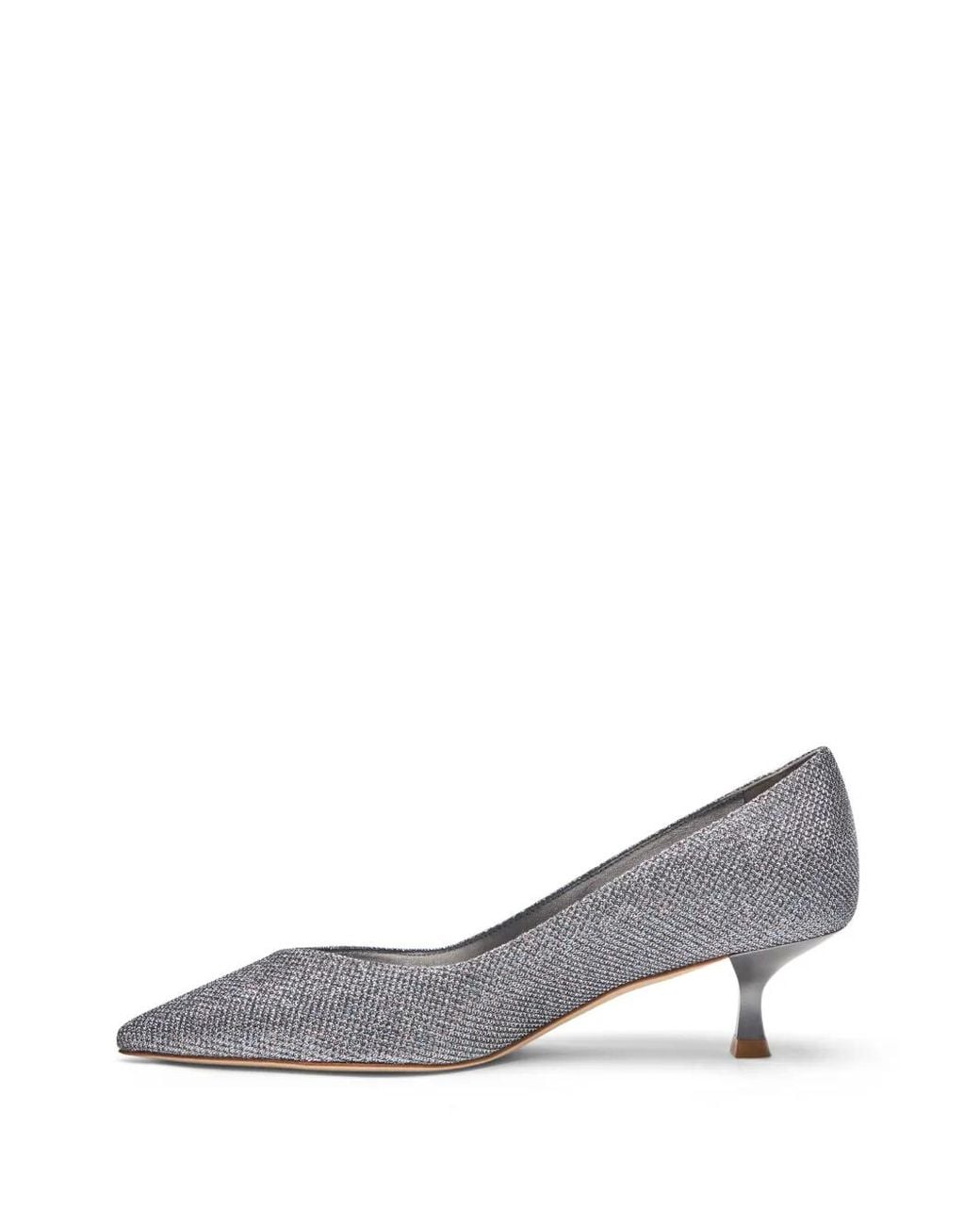 Stuart Weitzman Gray Eva 35Mm Glitter Pumps