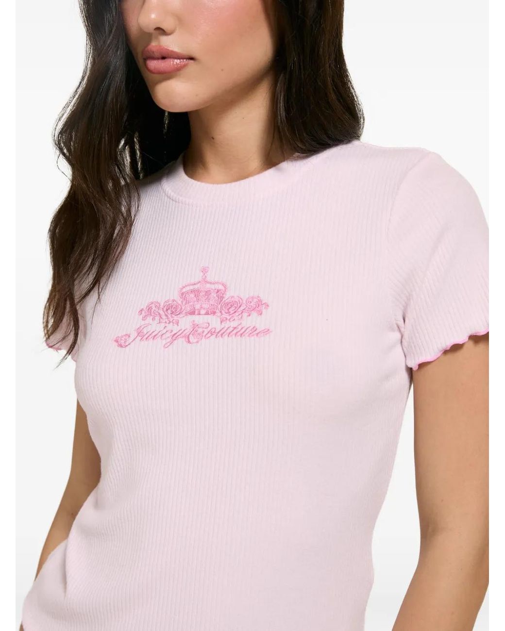 Juicy Couture Pink Ribbed Floral-Print Pajamas Set Of Tree Pieces