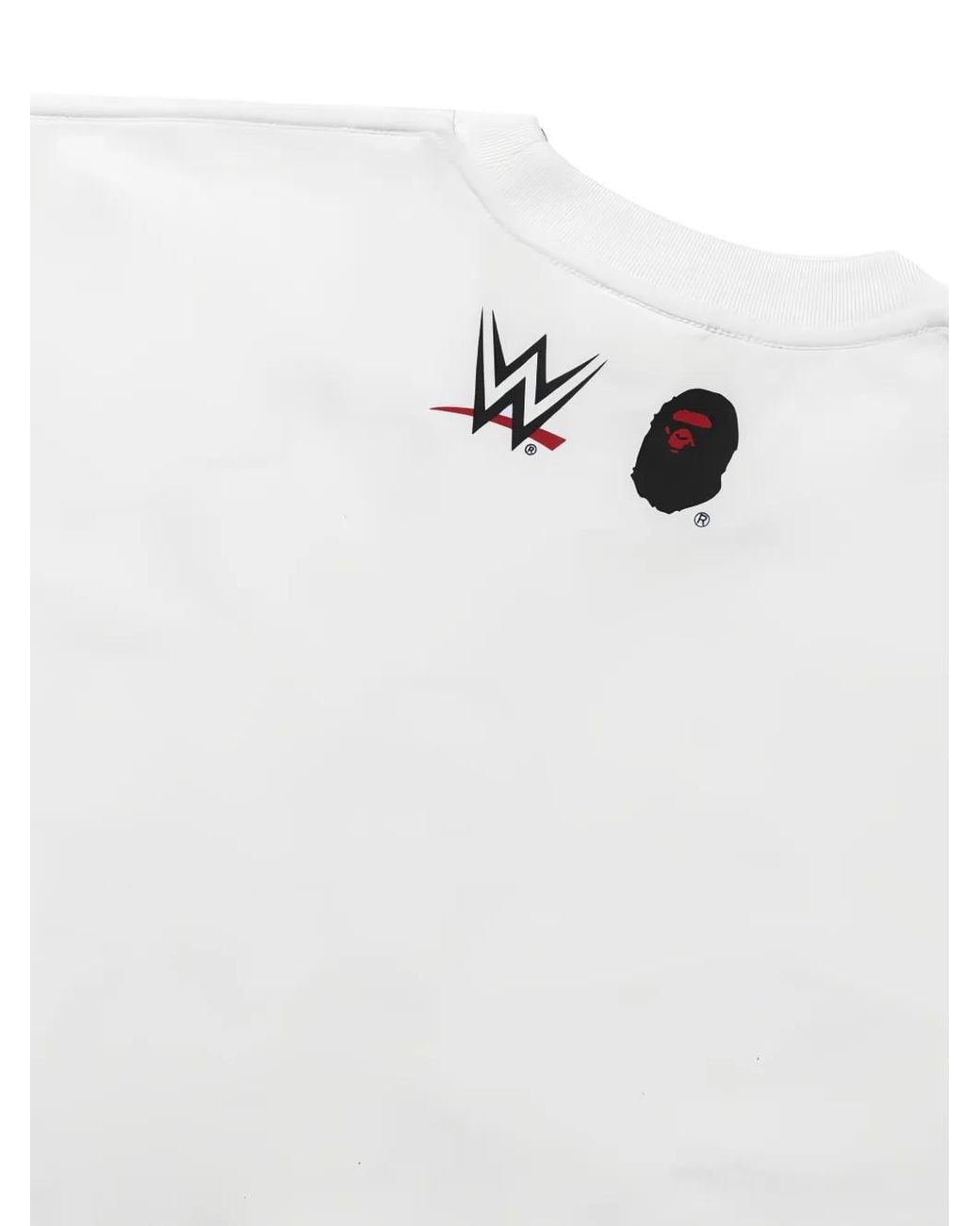 A Bathing Ape White X Wwe Stone Cold Steve Austin T-Shirt for men