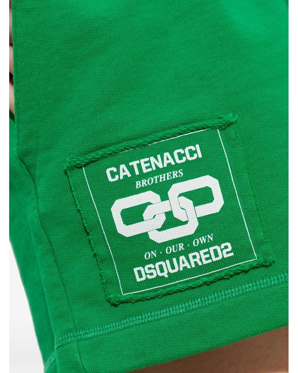 DSquared² Green Logo Patch Mini Shorts