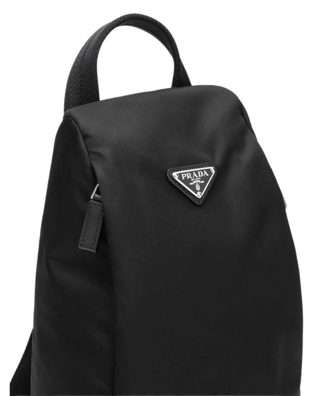 Prada Black Re-Nylon-And-Saffiano-Leather Backpack for men