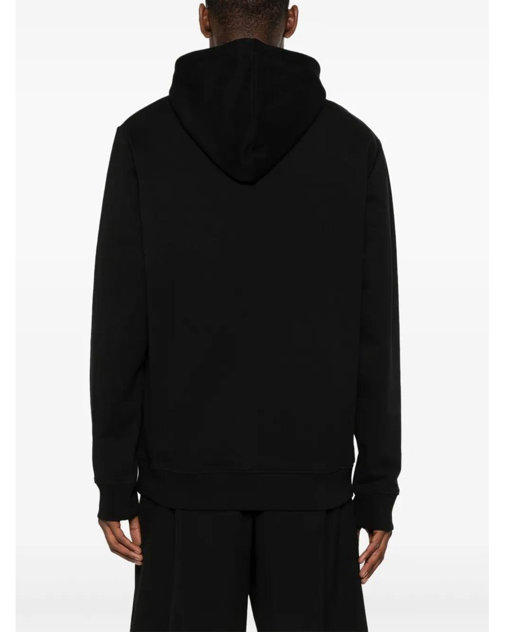 Balmain Black Iconic Cotton Hoodie for men