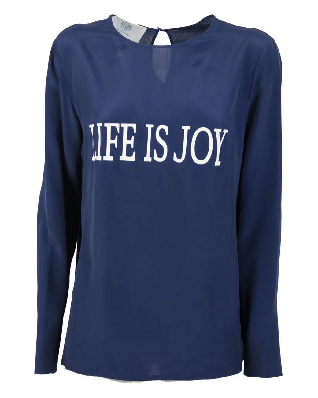 Alberta Ferretti Blue Graphic-Print T-Shirt