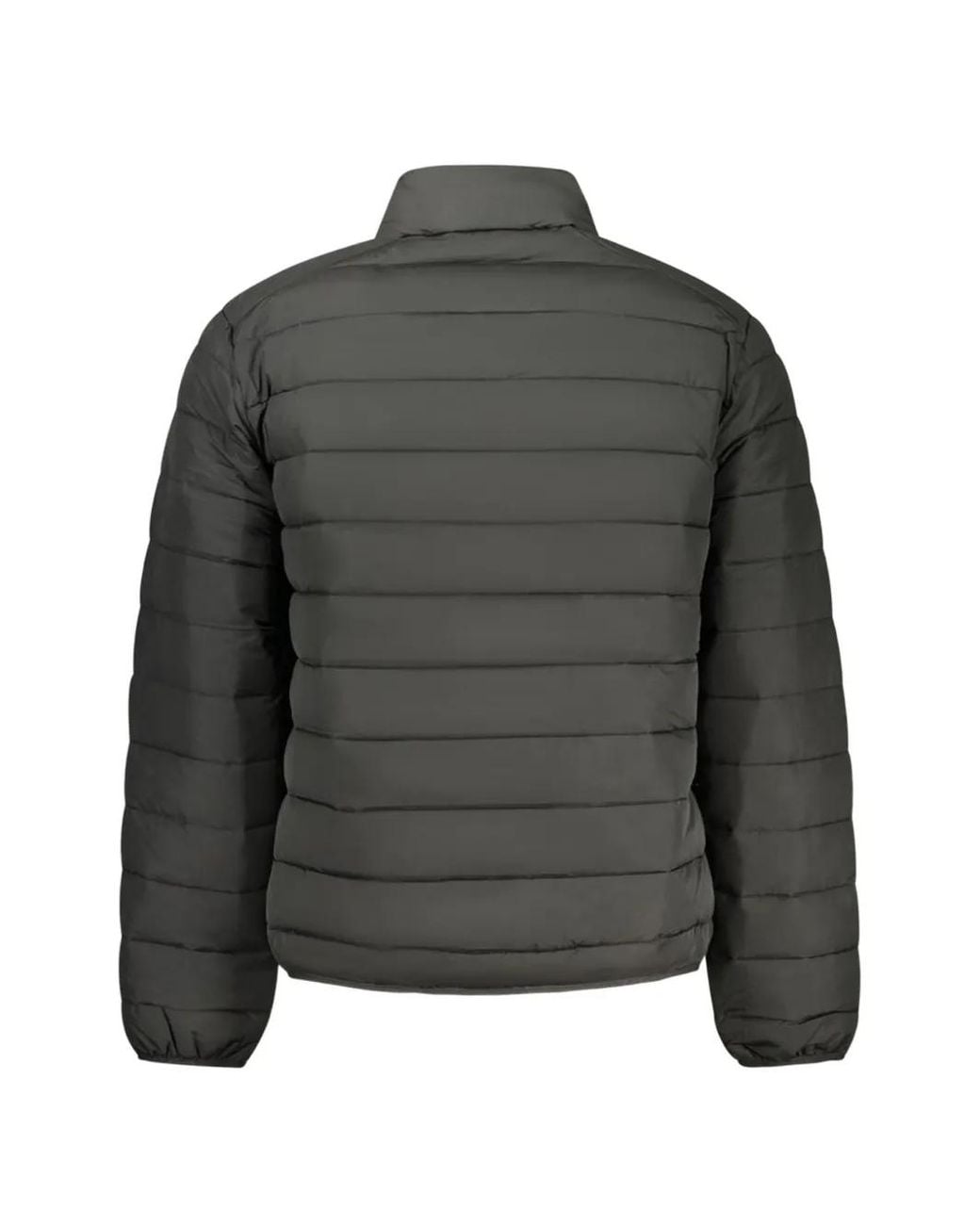 Fila Gray Quilted Logo-Print Jacket for men