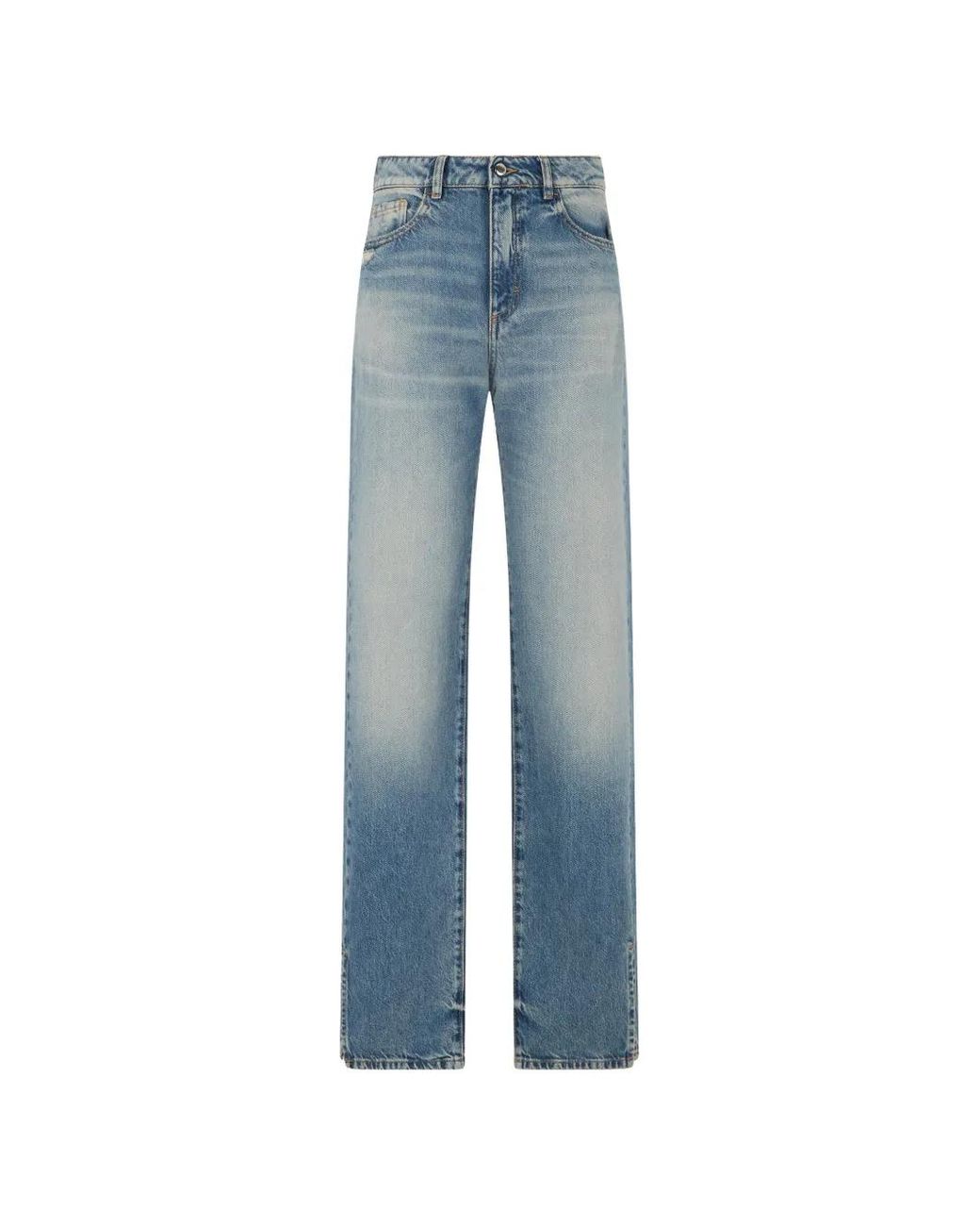 ICON DENIM Blue Split-Hem Jeans