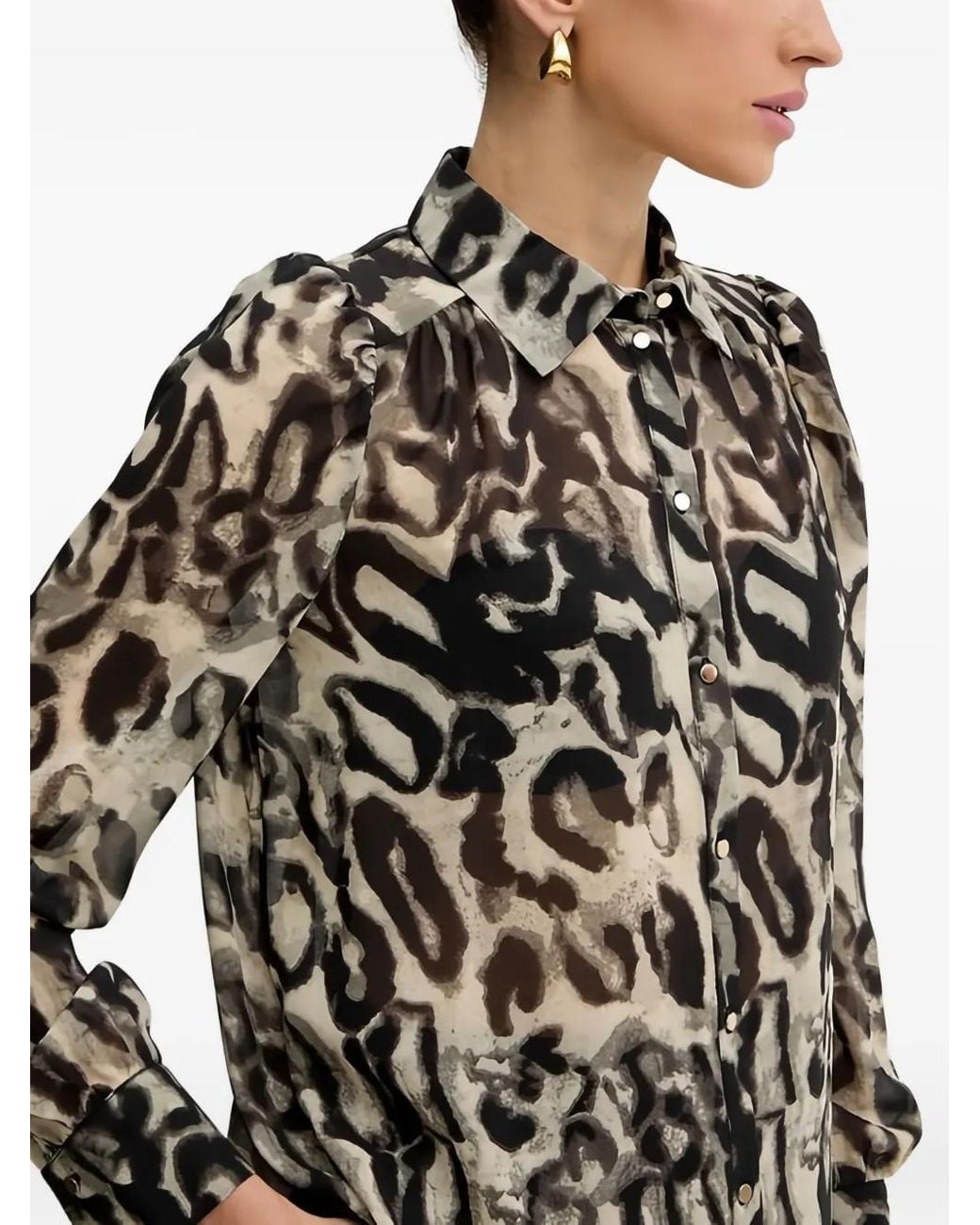 Morgan Black Patterned Blouse