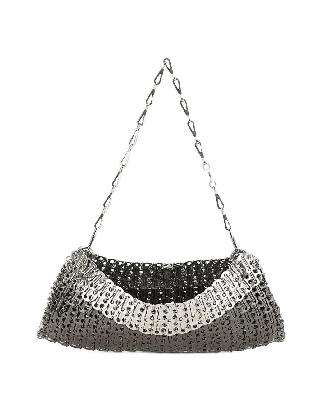 Rabanne White Gradient Chainmail Shoulder Bag
