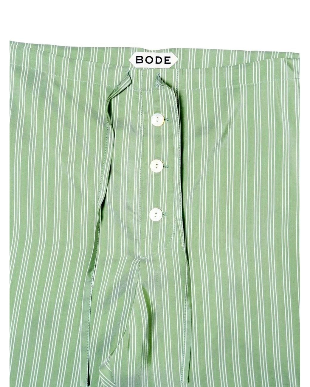 Bode Green Sylvan Stripe-Pyjamas
