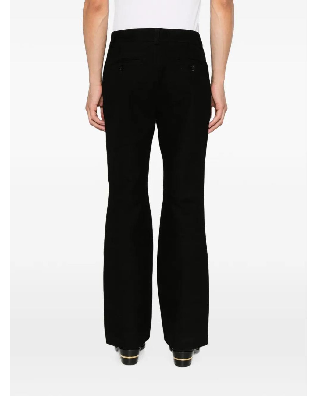 Ernest W. Baker Black Suede Flared Trousers for men