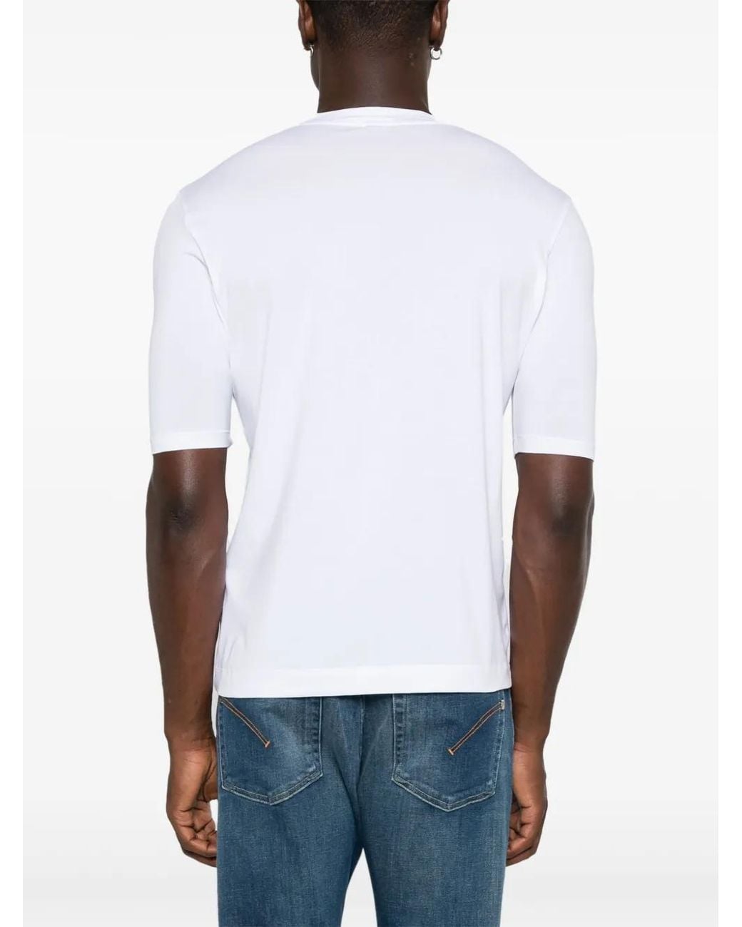 Malo White Crew-Neck T-Shirt for men