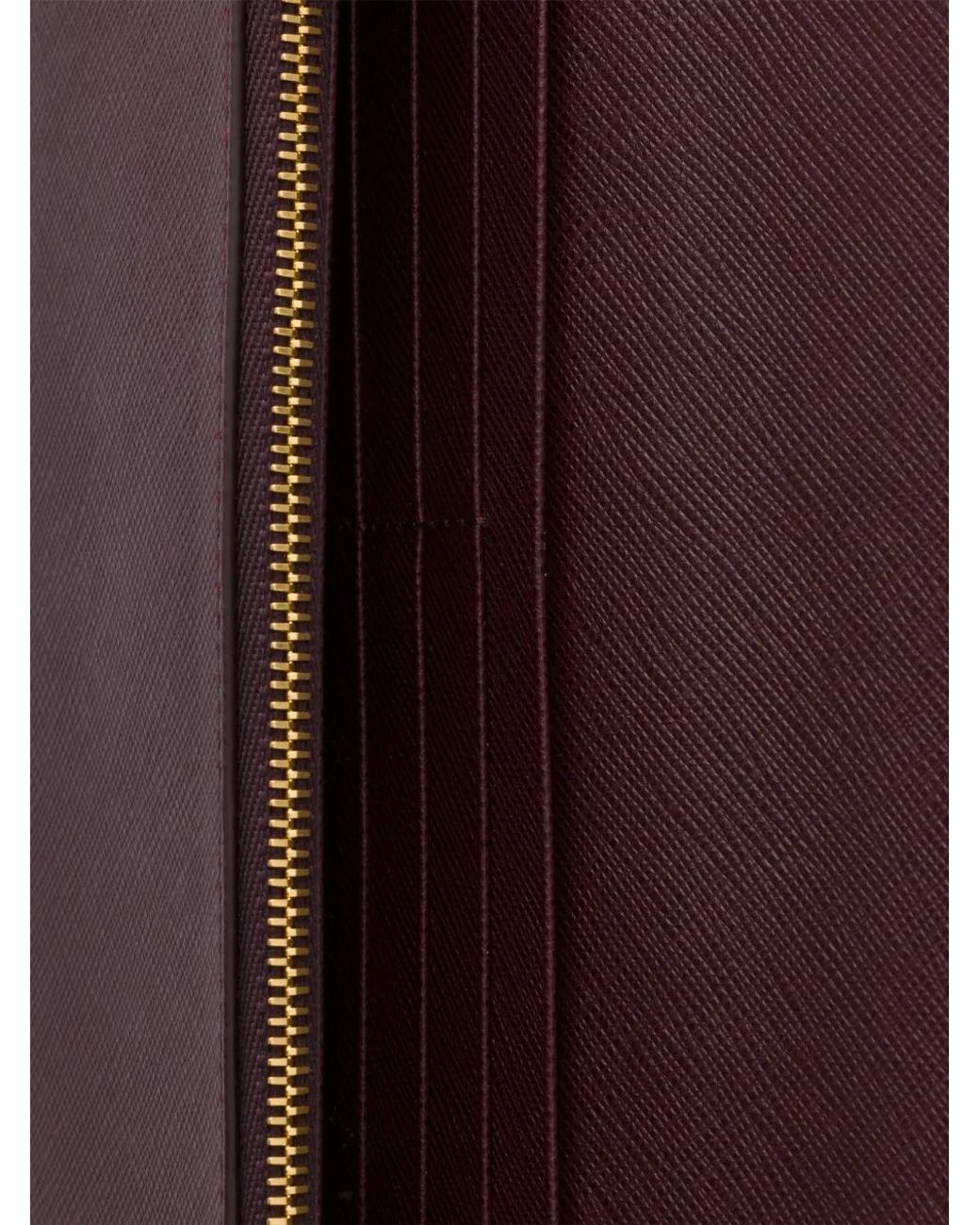 Prada Brown Saffiano Leather Wallet With Shoulder Strap