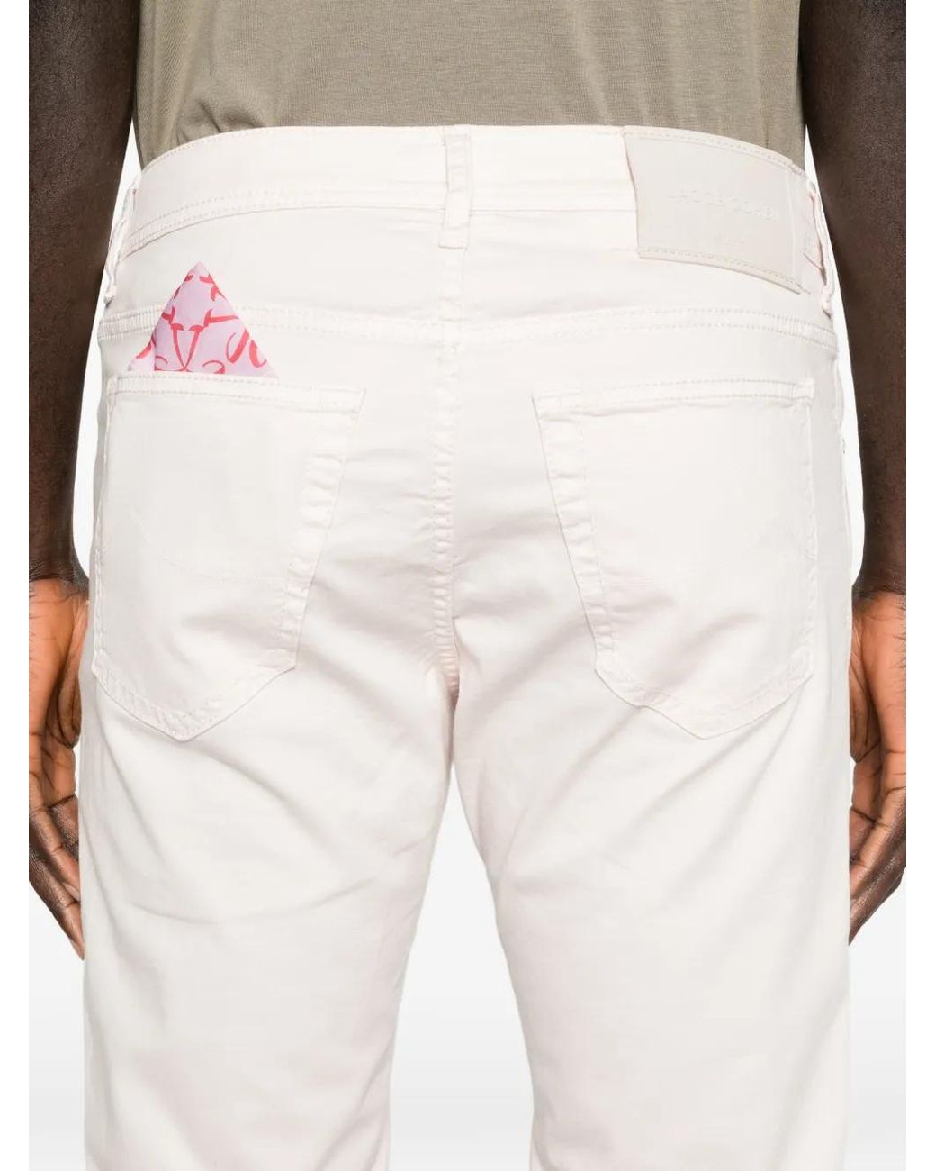Jacob Cohen White Bard Trousers for men