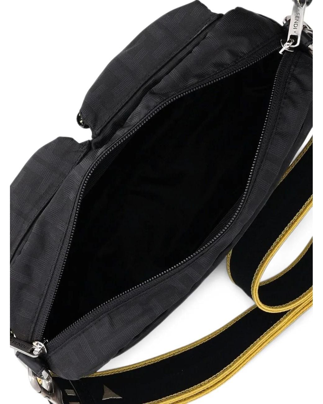 Fendi Black Camera Superlight Ff Zucca Fabric Bag for men