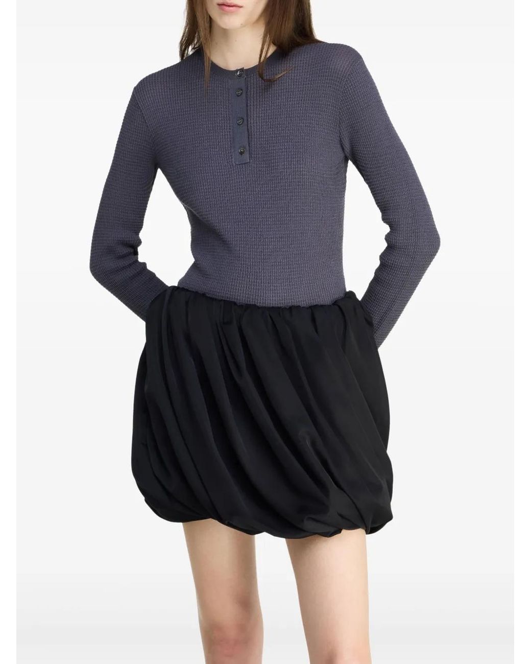 J.W. Anderson Black Rolled-Hem Mini Skirt