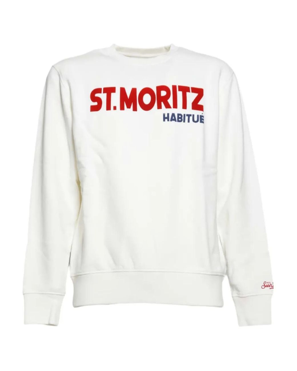 Mc2 Saint Barth White Graphic Sweatshirt for men