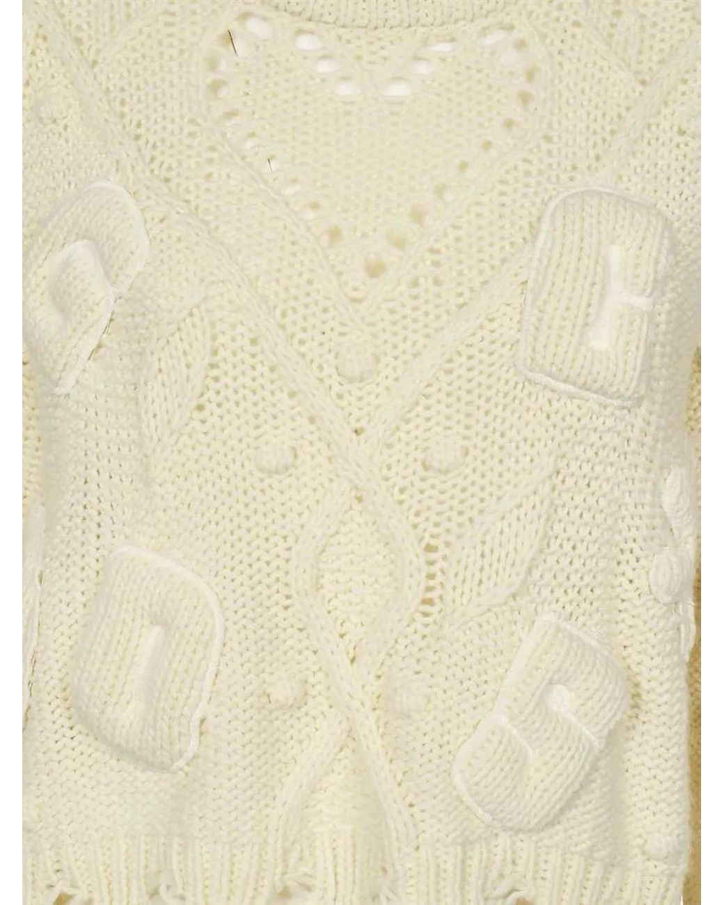 Gcds Natural Embroidered Jumper