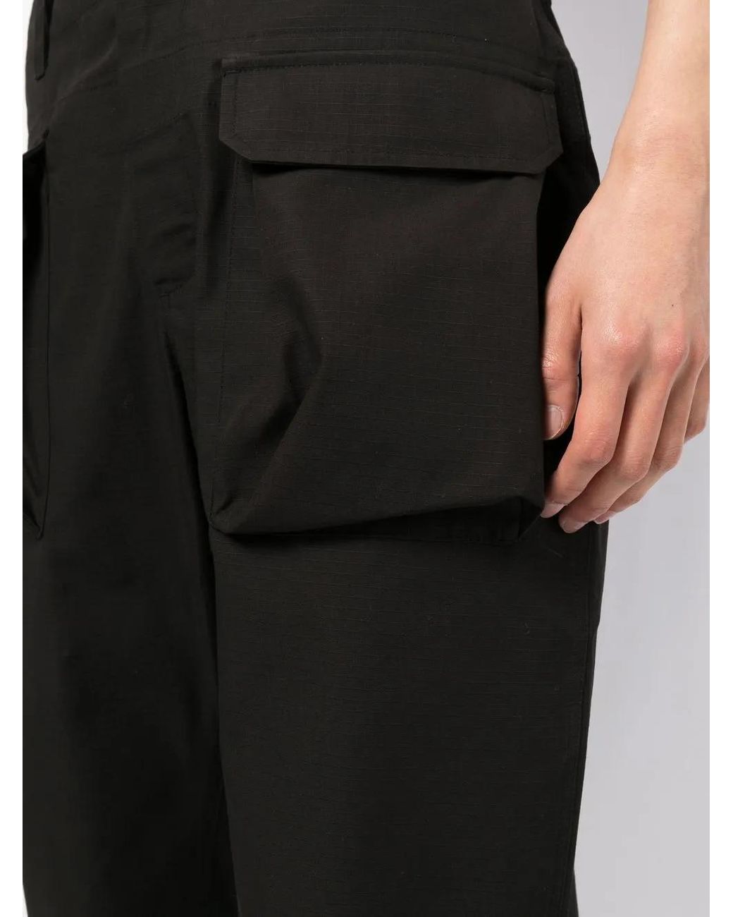 The Power for the People Black Flap-Pocket Straight-Leg Trousers for men