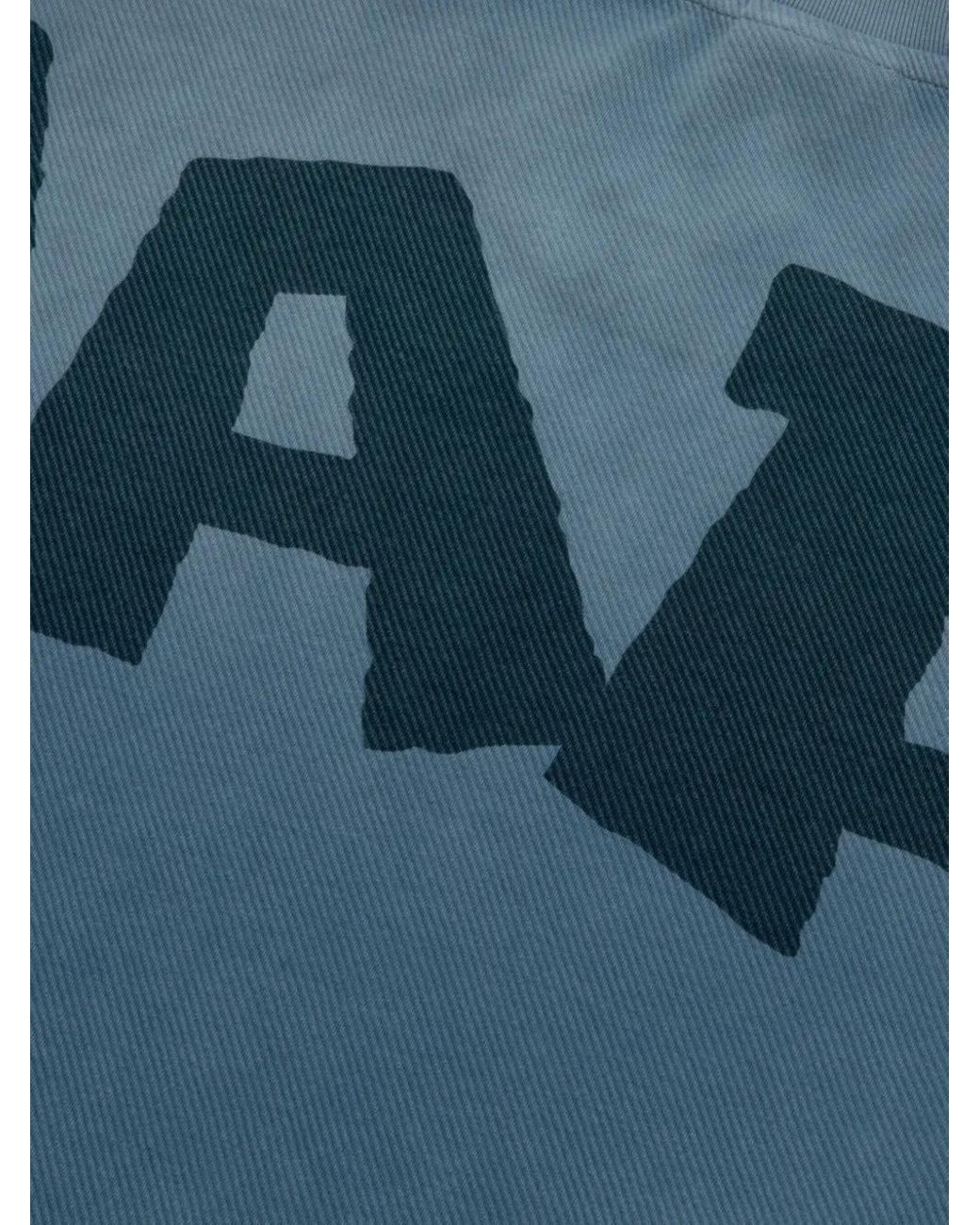 Aape By A Bathing Ape Blue Logo-Print Sweatshirt for men