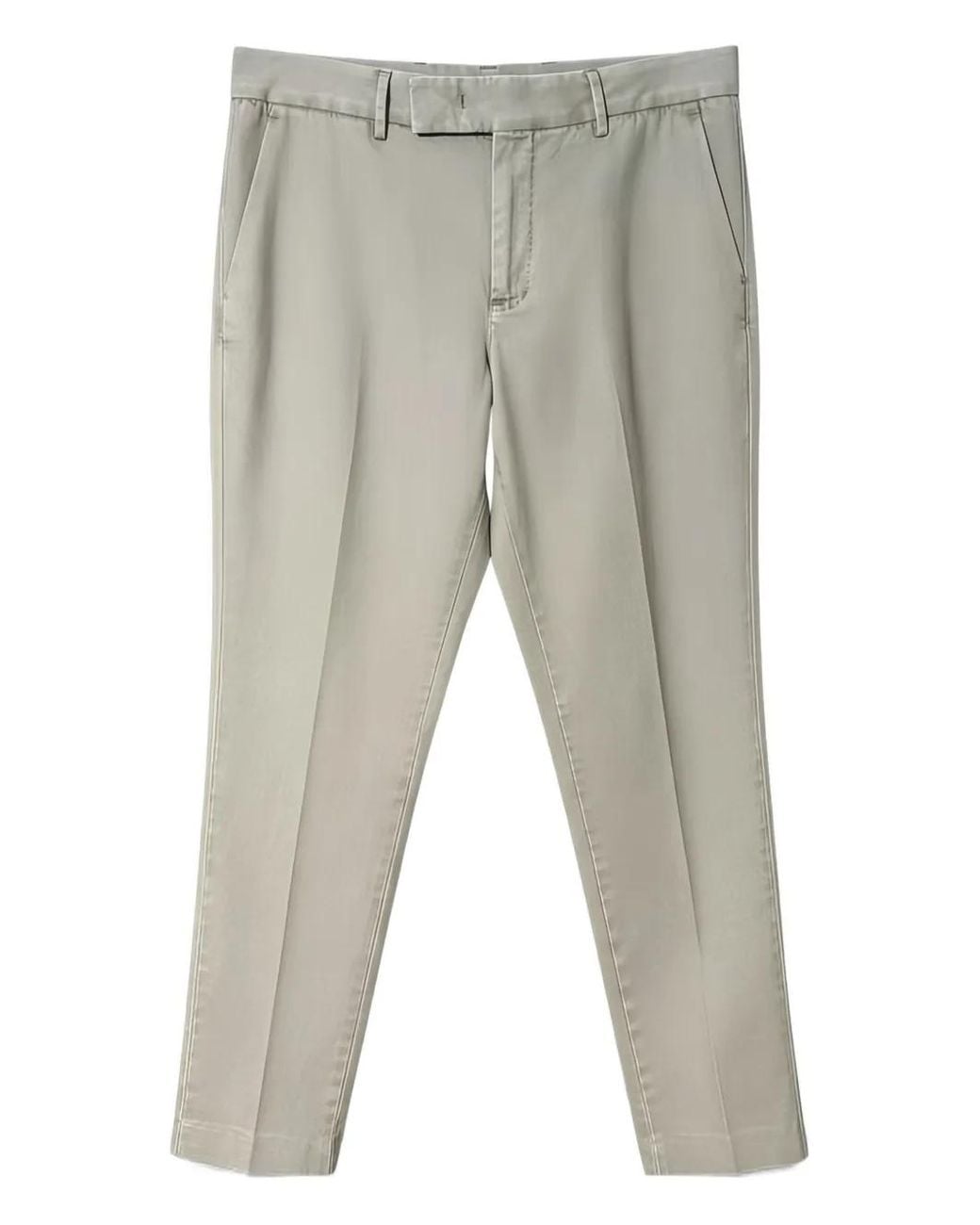 PT Torino Gray Belt-Loops Trousers for men