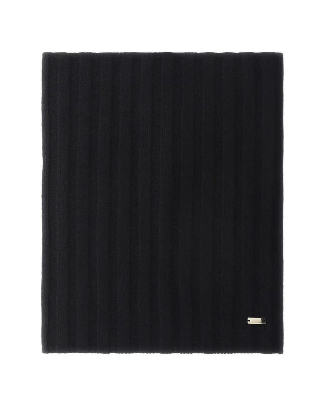 Herno Black Écharpe En Cachemire À Design Côtelé
