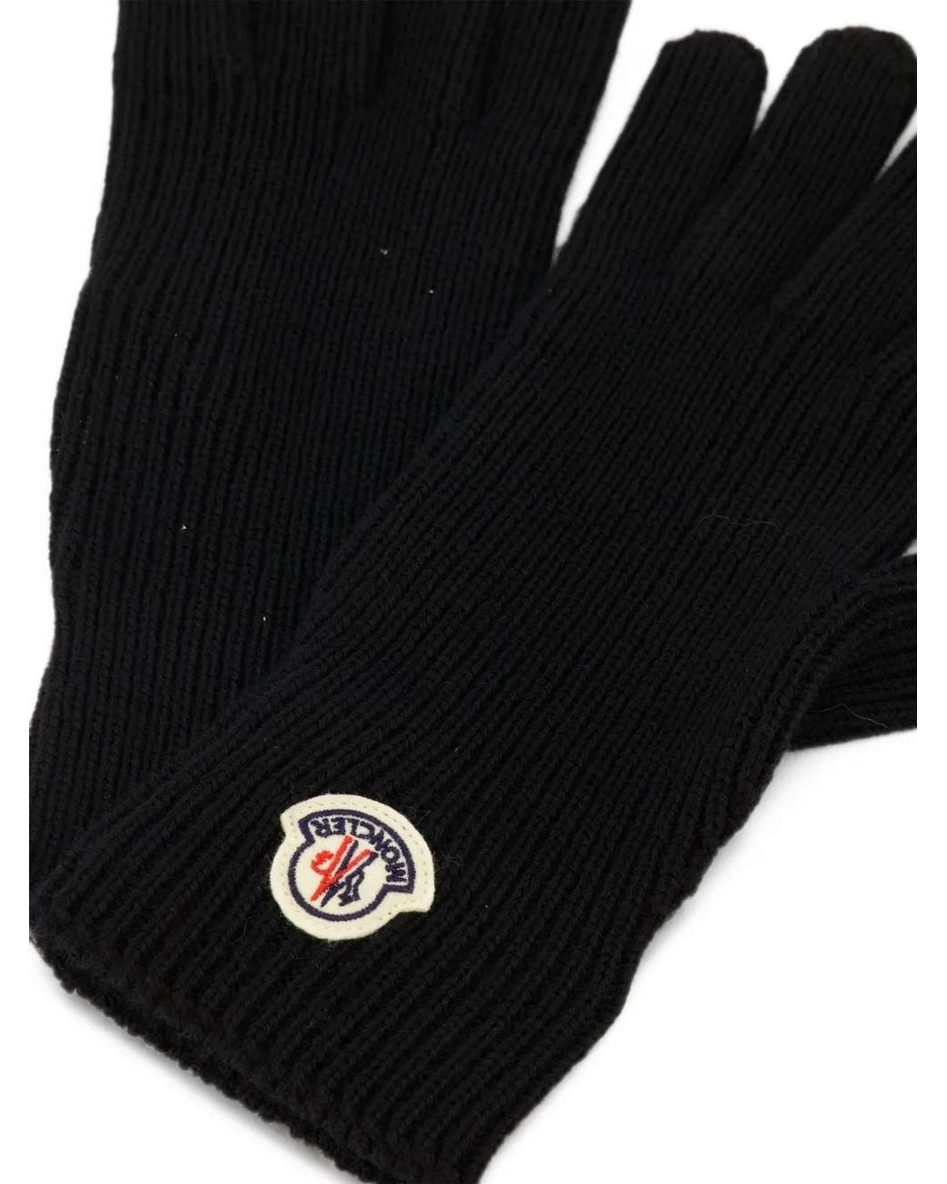 Moncler Black Wool Gloves for men