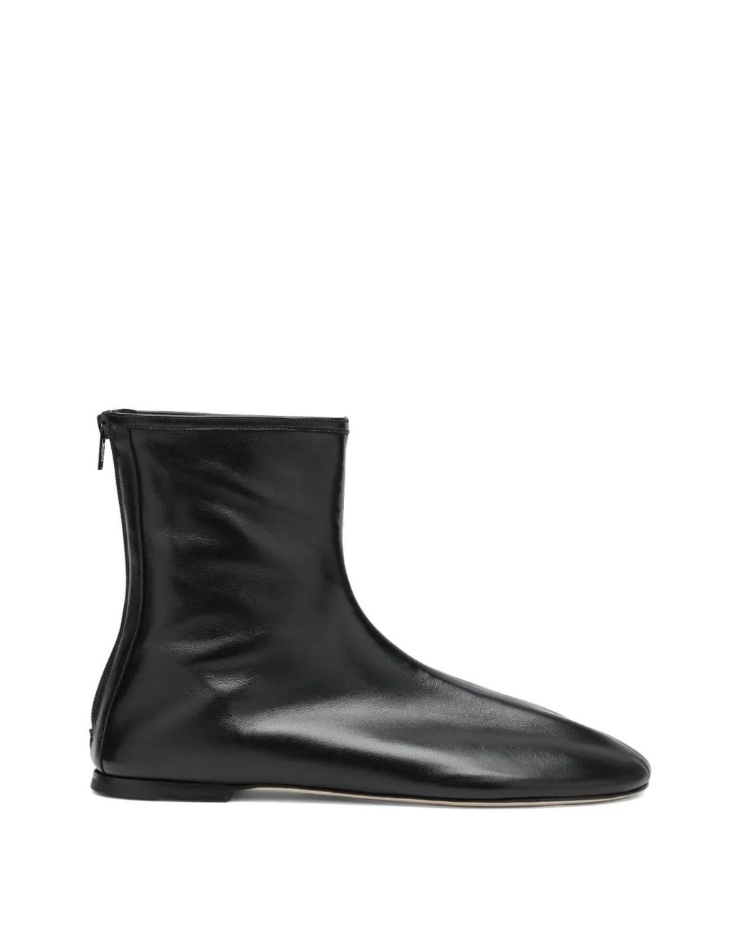 Dear Frances Black Balla Zip-Fastening Leather Ankle Boots