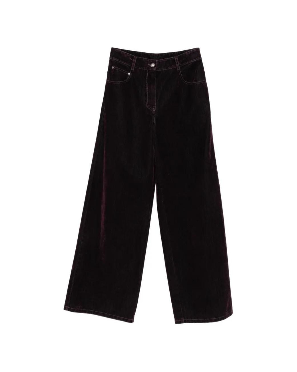 Forte_forte White Flocked Wide-Leg Jeans