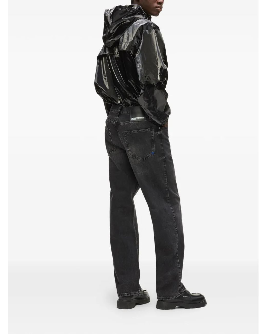 Karl Lagerfeld Black Five-Pocket Denim Jeans for men