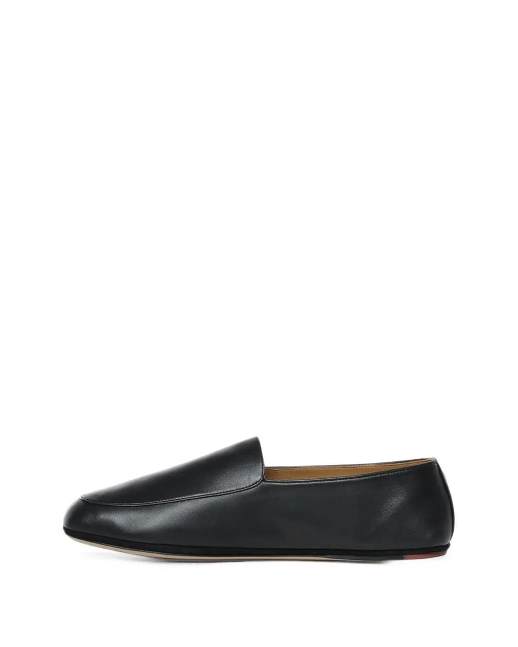 Loro Piana Black Anton Lambskin Loafers for men