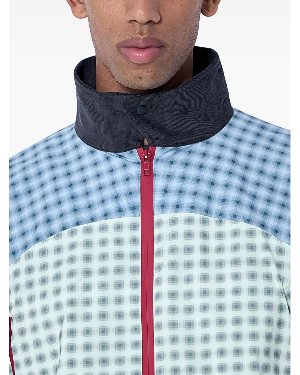 METALWOOD STUDIO Blue Double Plaid Jacket for men