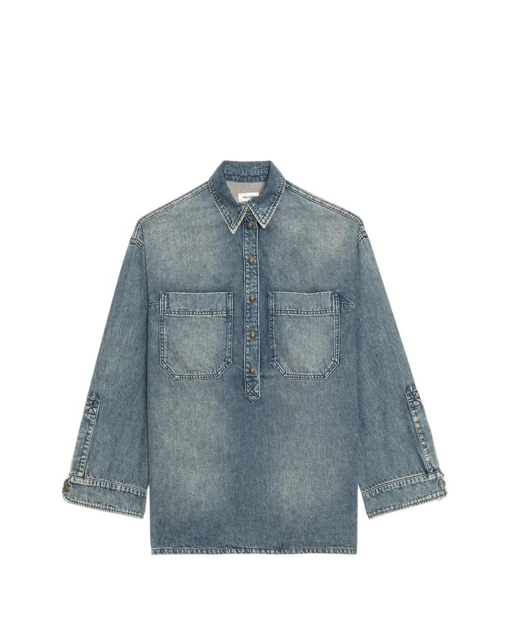 Zadig & Voltaire Blue Timona Denim Shirt