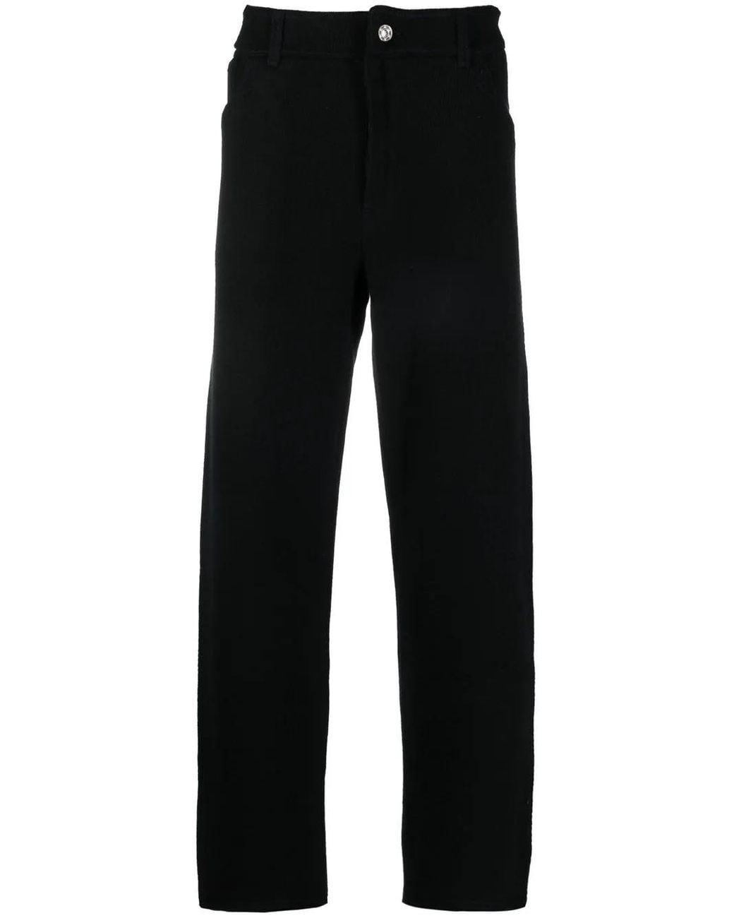 Barrie Black Straight-Leg Cut Trousers for men
