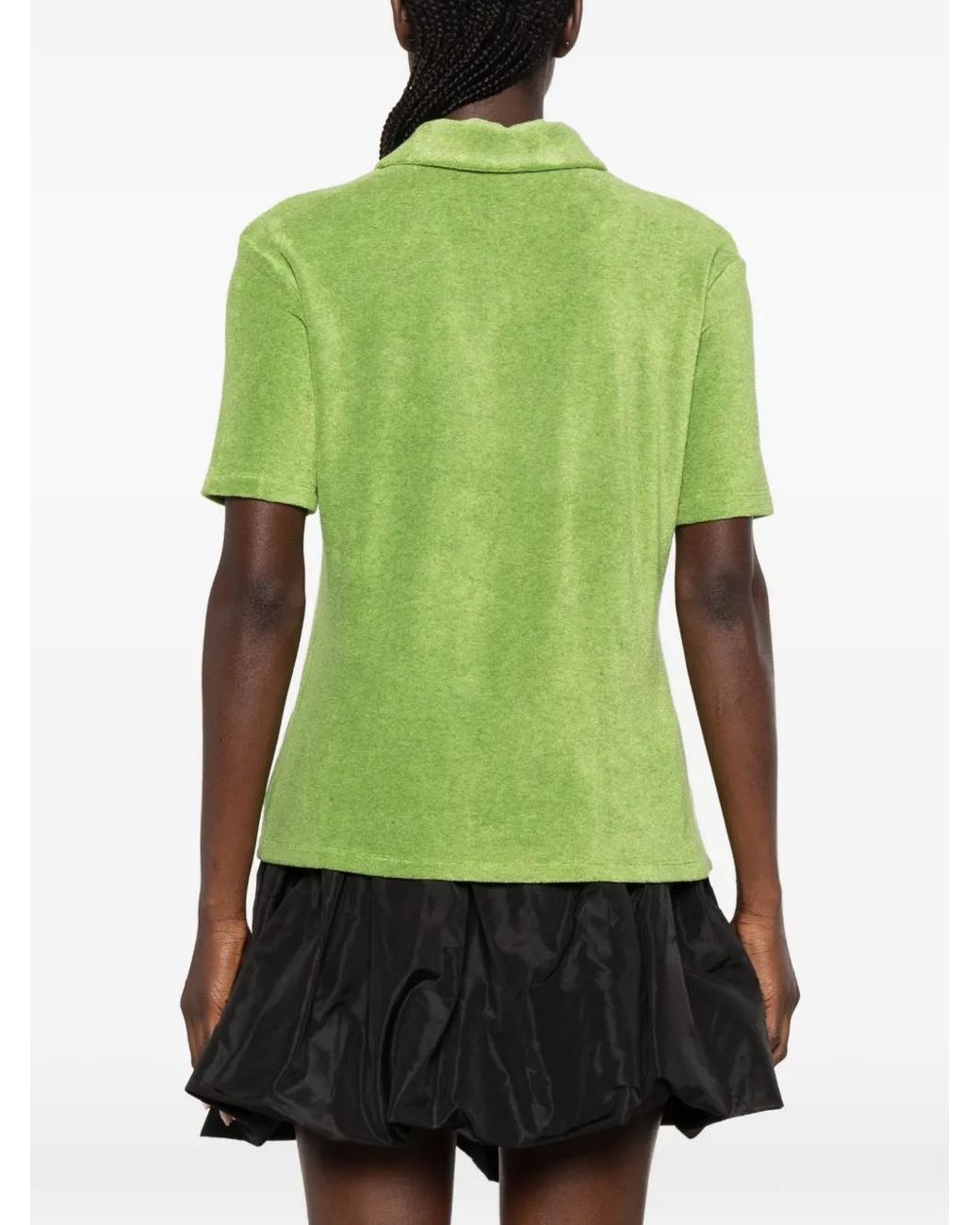A.M.G Green Polo En Tissu Éponge
