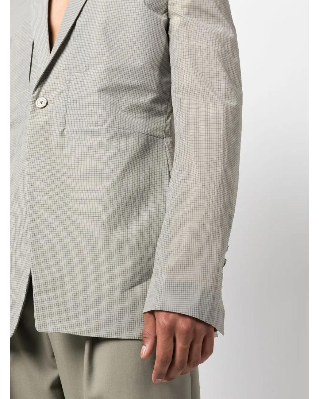 Rick Owens Gray Single-Breasted Blazer for men