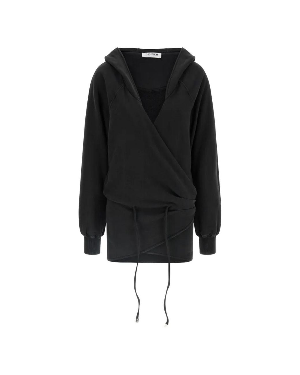 The Attico Black Hooded Dress