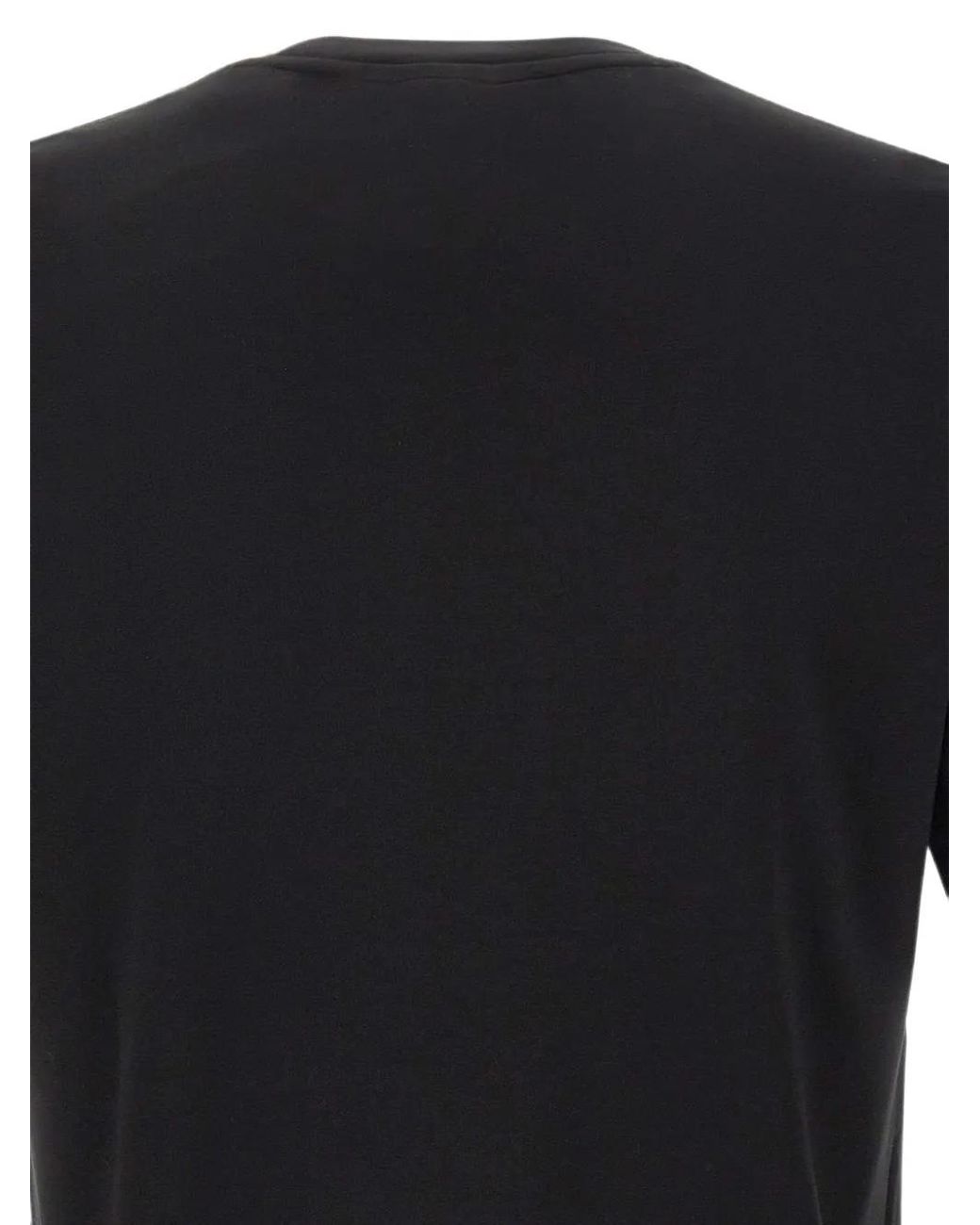 EA7 Black Logo-Patch T-Shirt for men