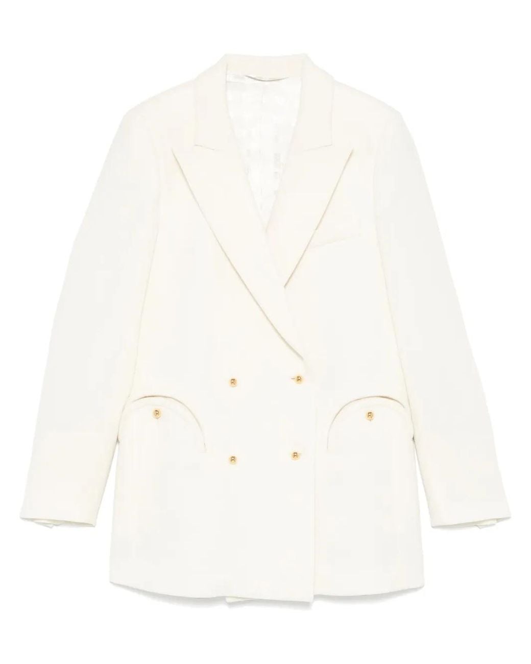 Blazé Milano White Double-Breasted Blazer