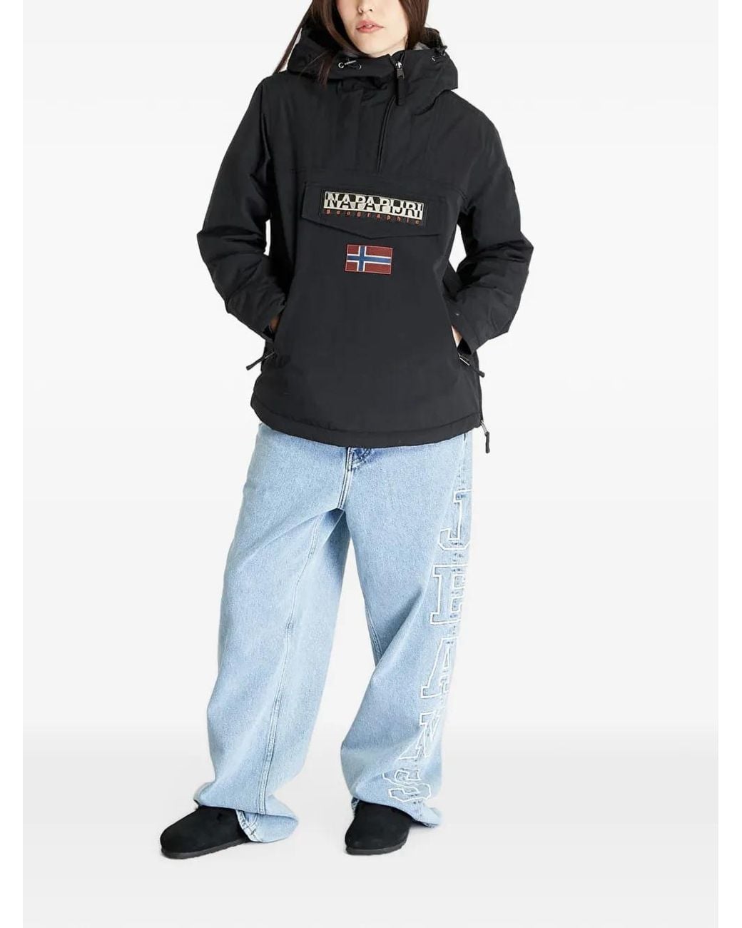 Napapijri Blue Rainforest Logo-Patch Jacket