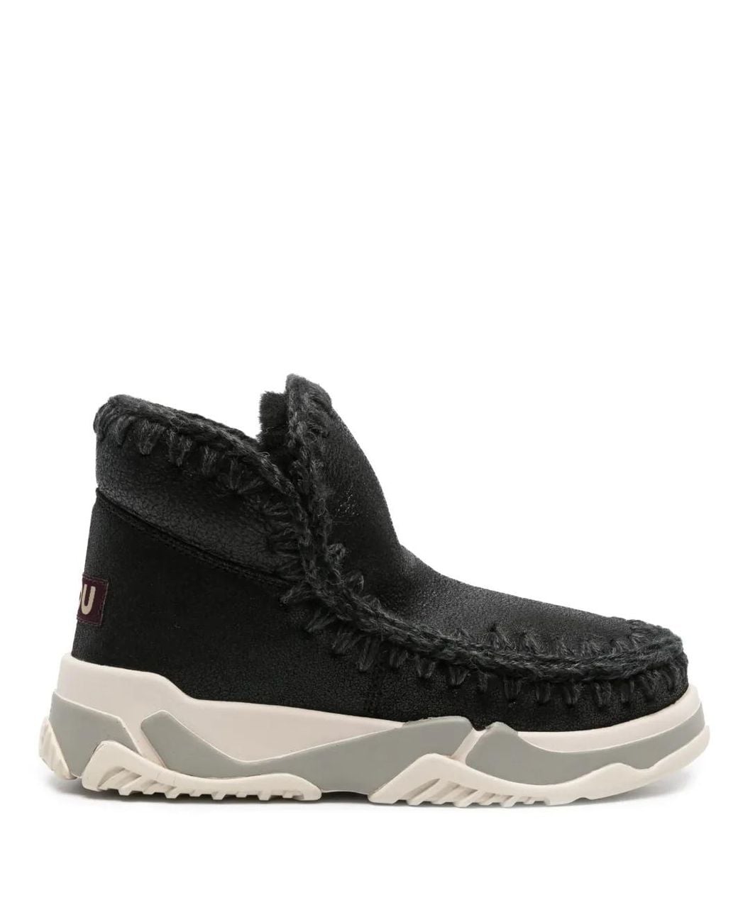 Mou Black Slip-On Sneakers