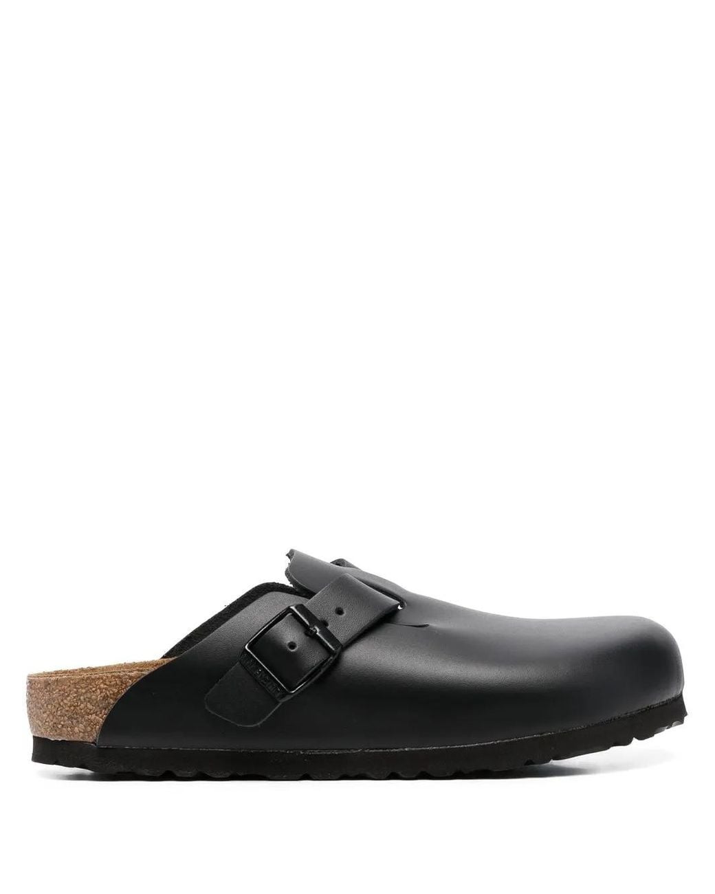 Birkenstock Black Boston Buckled Clogs