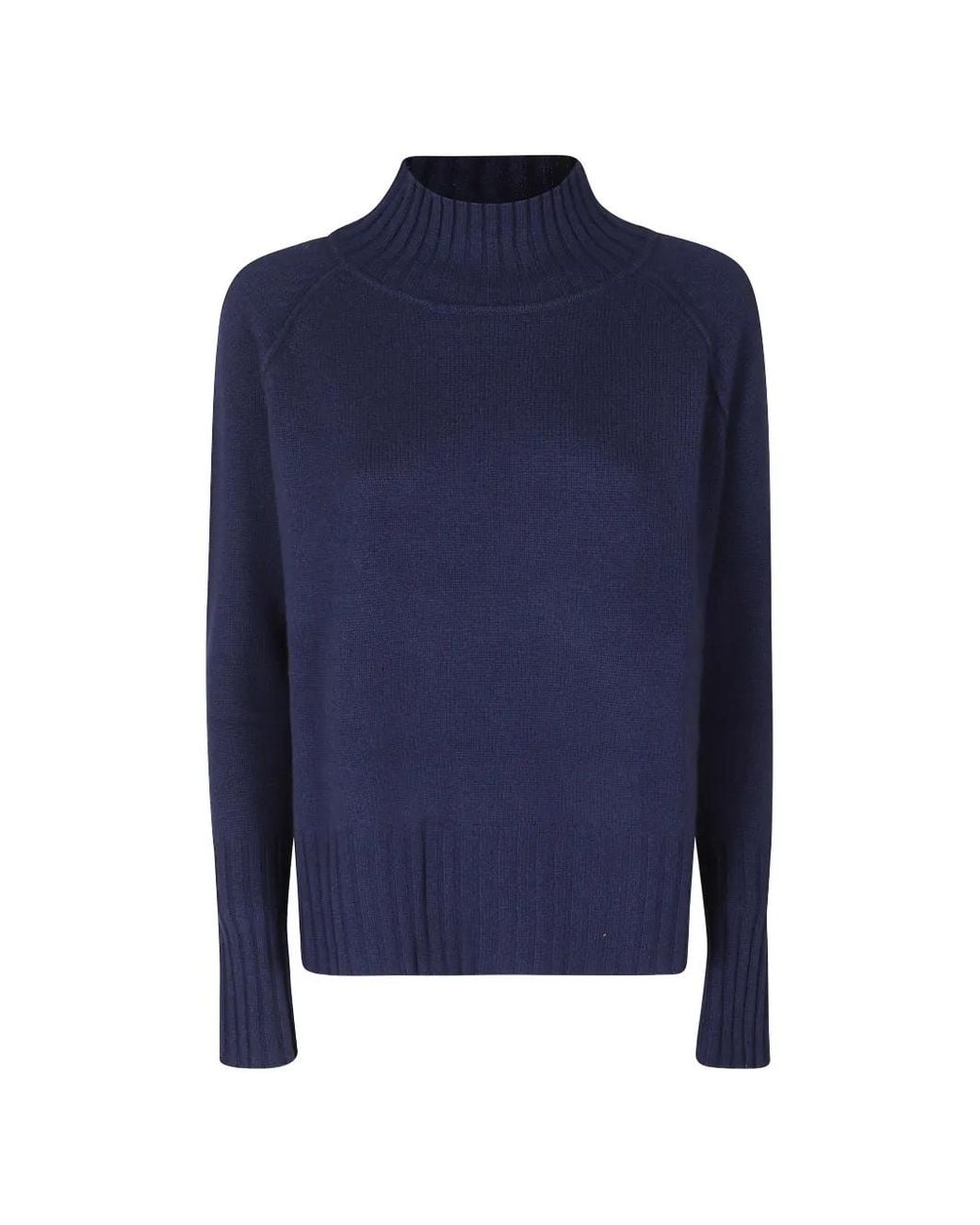 Be You Blue Turtleneck Raglan-Sleeve Sweater