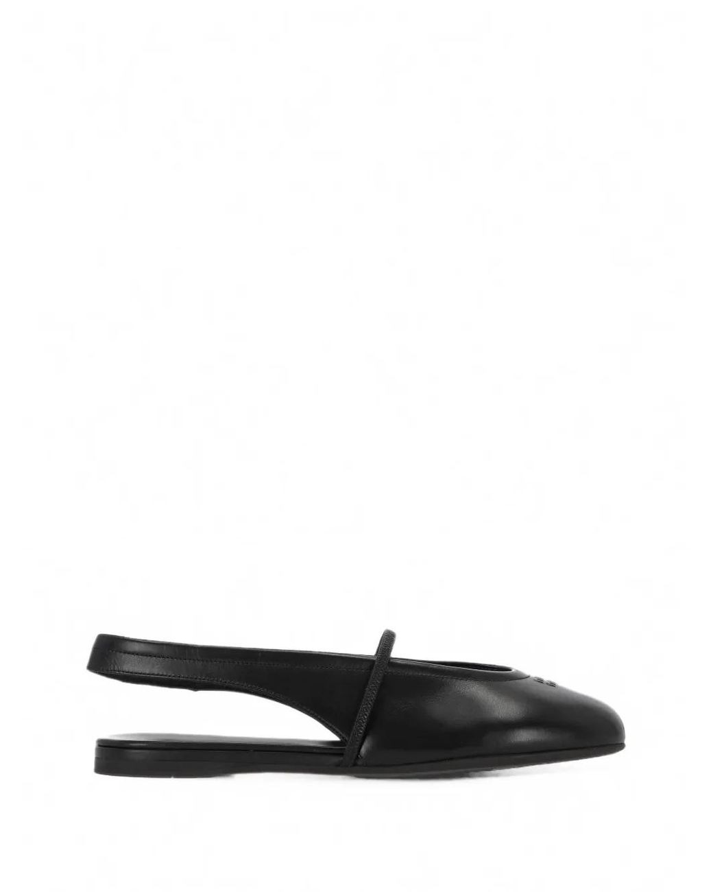 Miu Miu White Leather Slingback Ballerinas