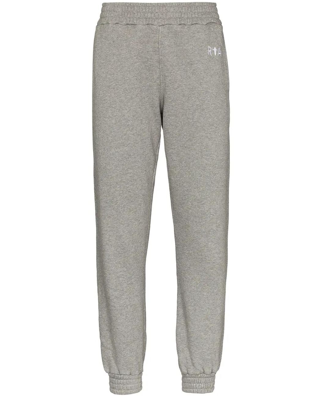 RTA Gray Sydney Straight-Leg Track Pants